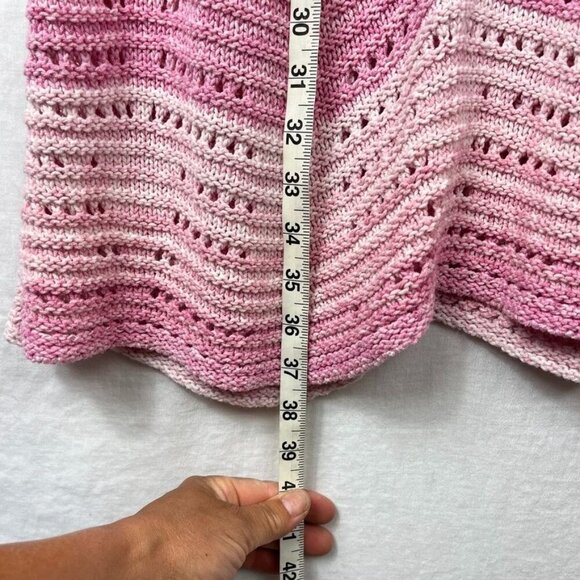 Lane Bryant Crochet Bell Sleeve Tunic Womens 26 28 Boho Pink Coverup Plus Size - Picture 7 of 7